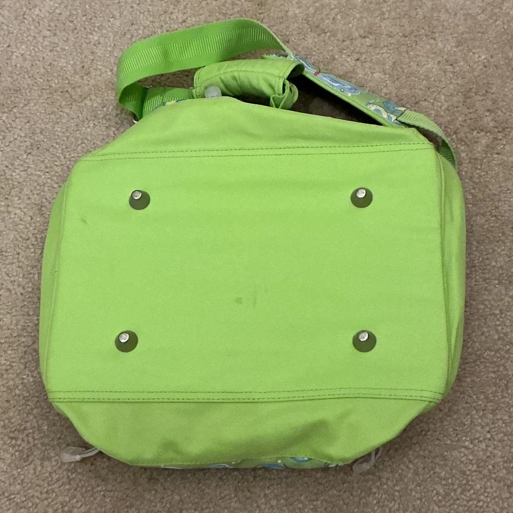 Pottery Barn Kids Green and Blue Butterfly Duffel Overnight Bag 12”Lx9”Wx11”H